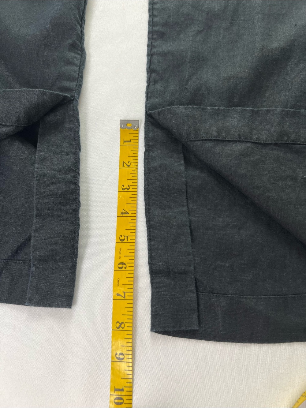 Athleta Retreat Black Linen Wide Leg Ankle Slit Vacation Resort Cruise Pant - Picture 14 of 14